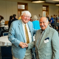President Emeritus Don Lubbers with guest at Retiree Reception 2018
